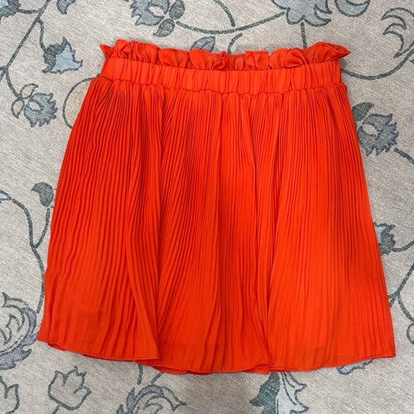 Chloe Dao Dresses & Skirts - Chloe Dao Ruffled Mini Skirt in Vibrant Orange